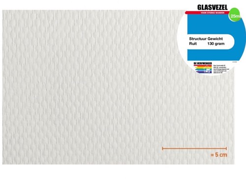 VP Glasvezelbehang Standaard Ruit # 4001 (130 gram) 25m2
